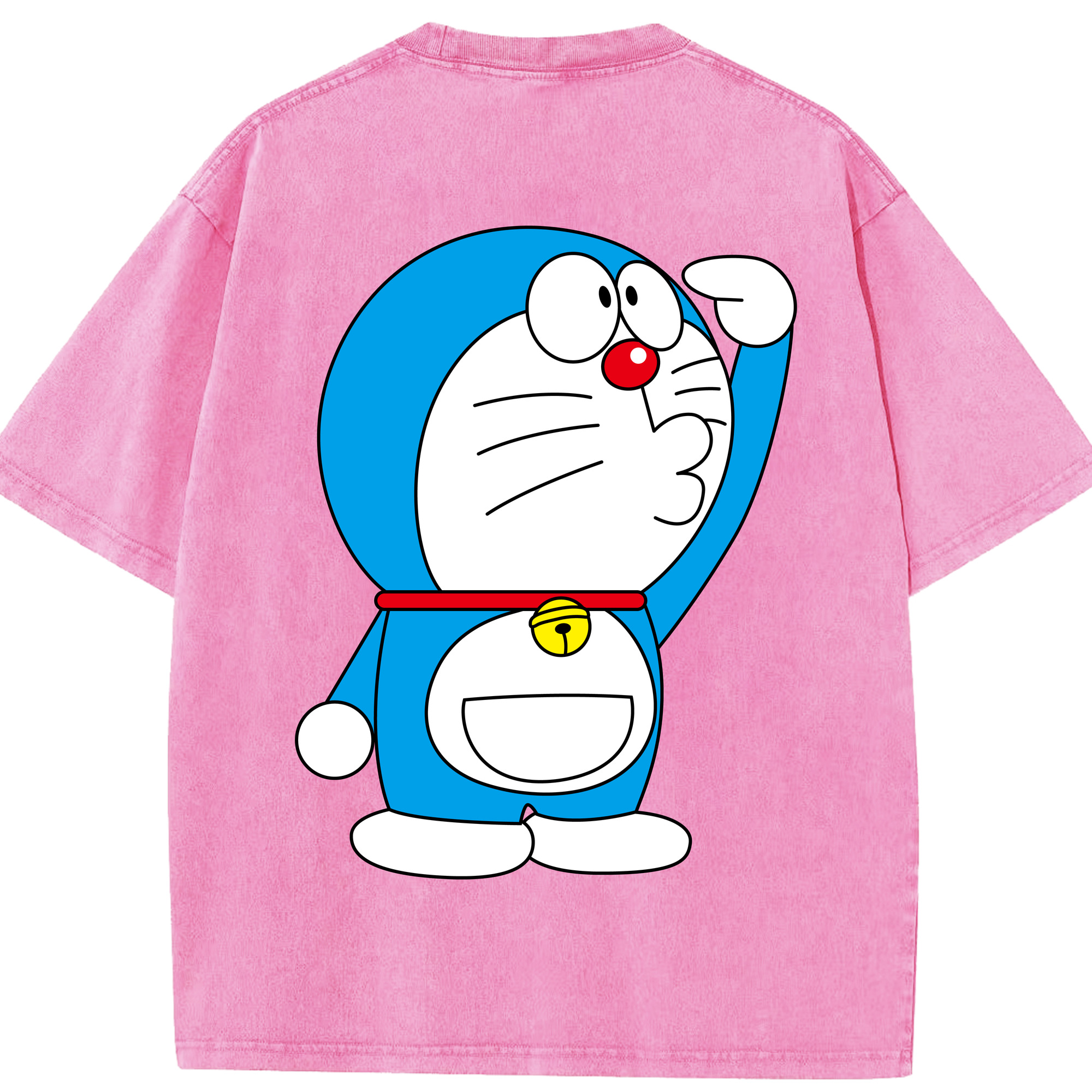 （画像用） ドラえもん Doraemon 綿100% ヴィンテージ風 半袖Tシャツ（背面プリント）